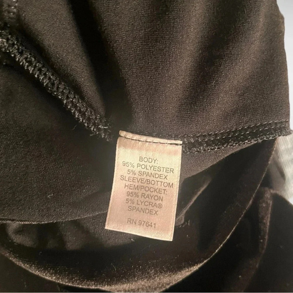 J.JILL Women's Wearever Collection Black Velvet Mixed Media Tunic Small | EUC - Picture 6 of 7